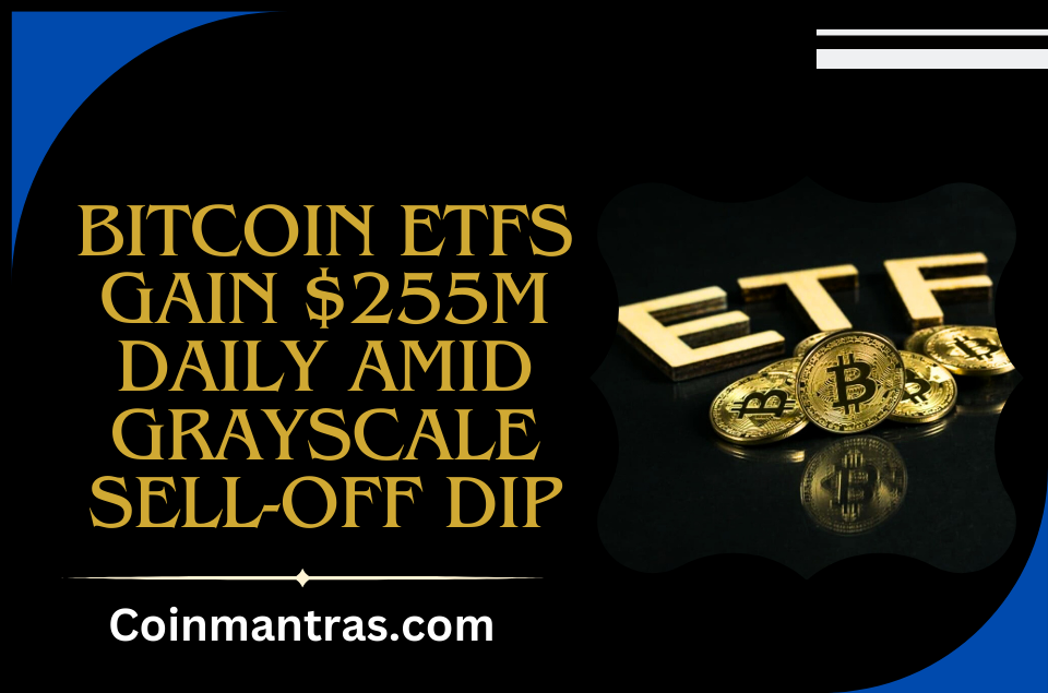 Bitcoin ETFs Gain $255M Daily Amid Grayscale Sell-off Dip